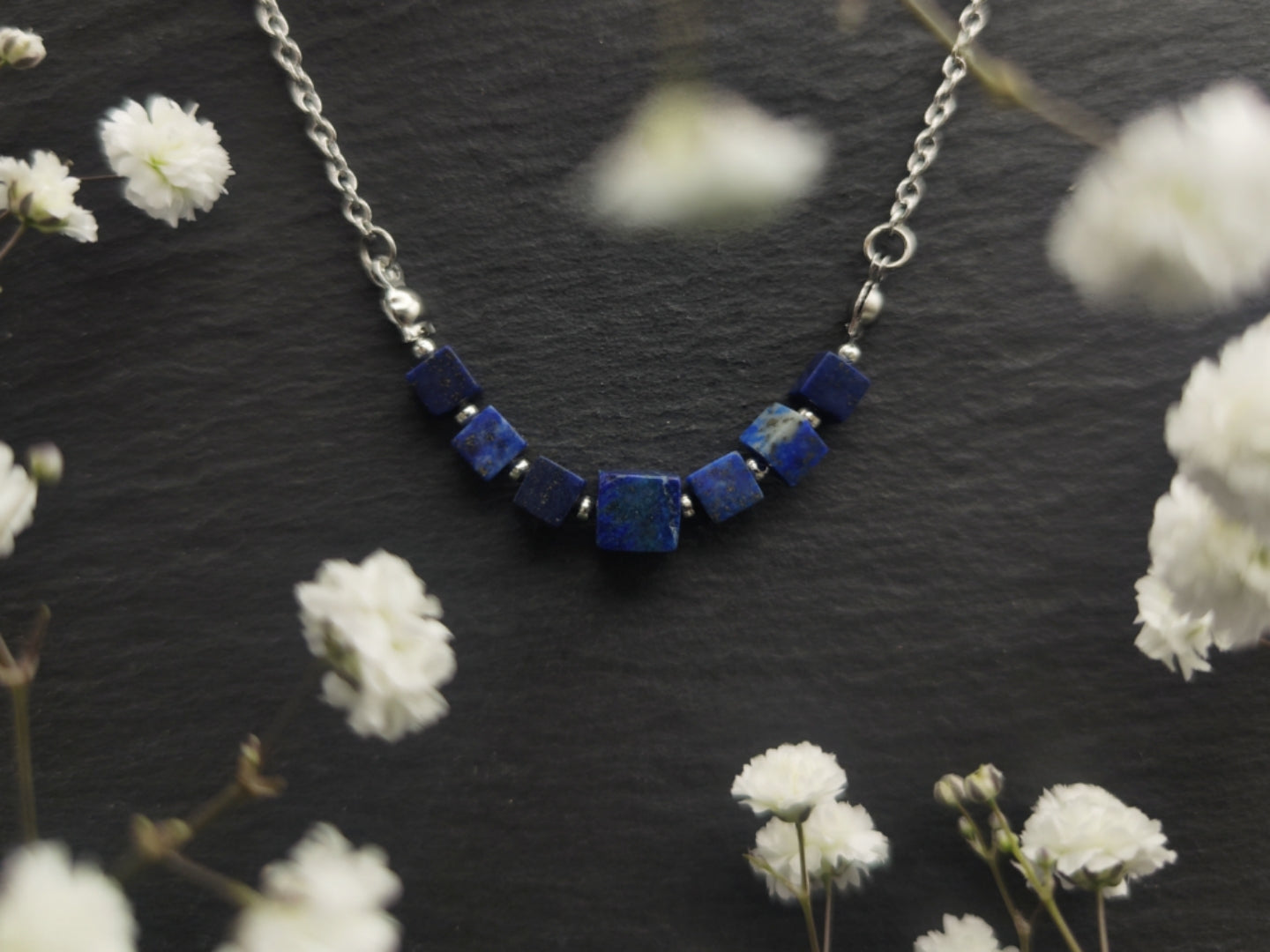 Kette - Lapislazuli - Silber