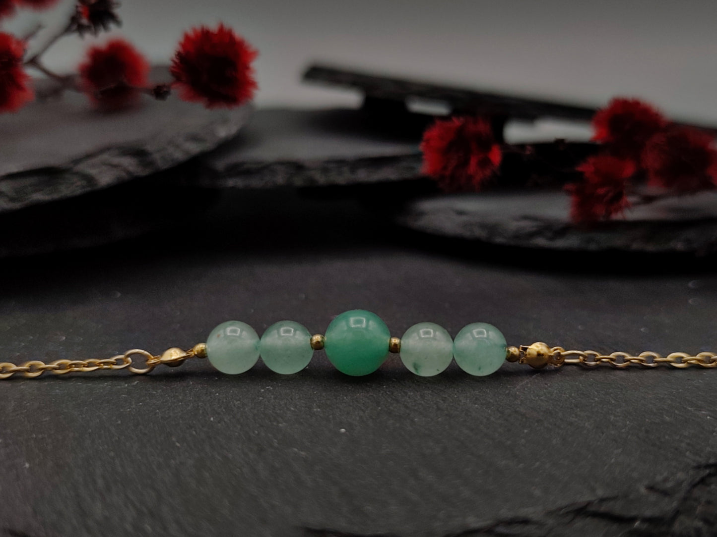 Armband - Grüner Aventurin - Gold