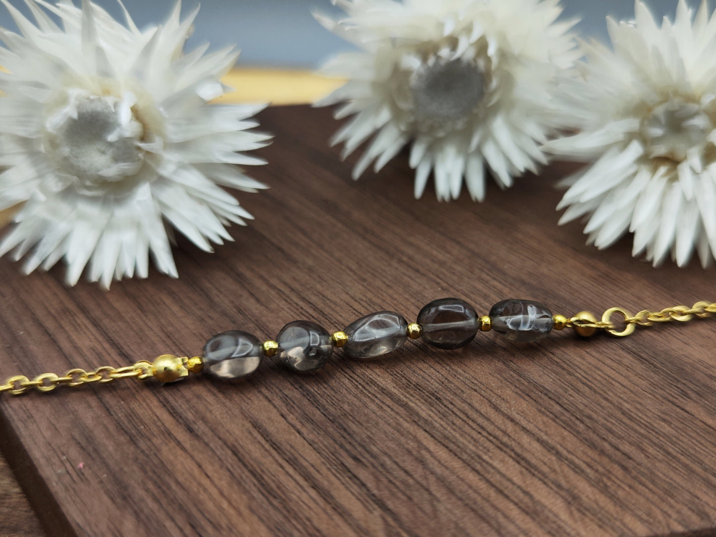 Armband - Rauchquarz - Gold