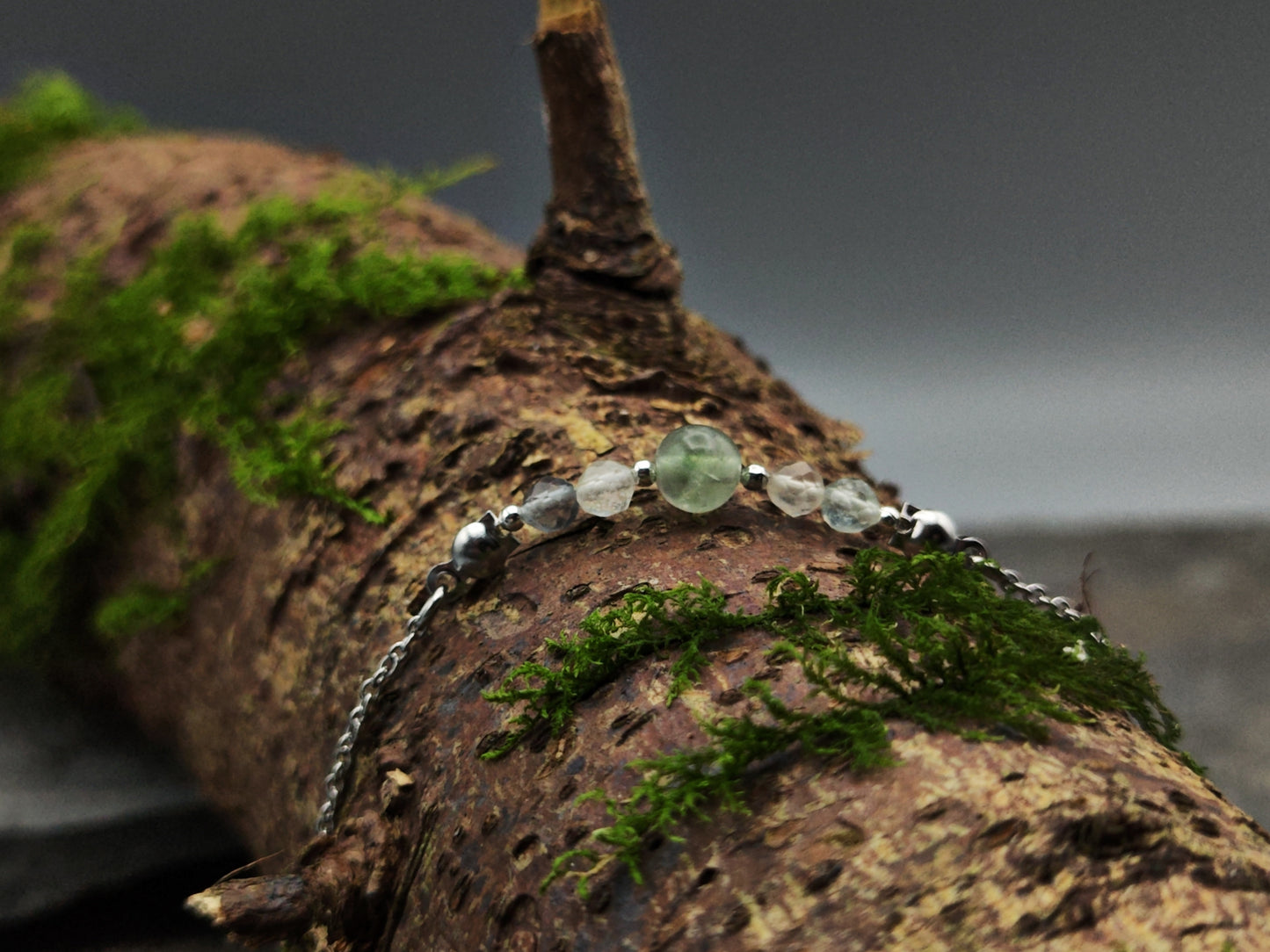 Armband - Fluorit - Silber