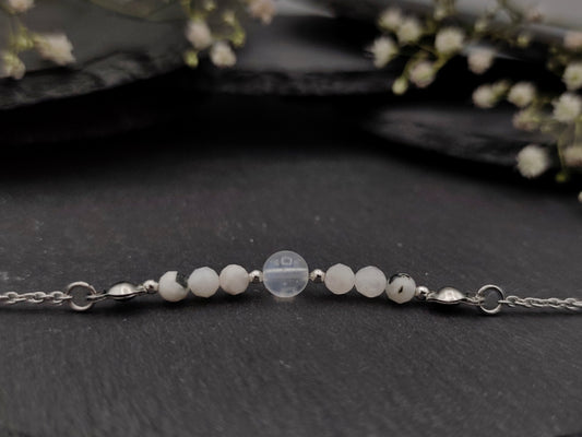 Armband - Mondstein - Silber